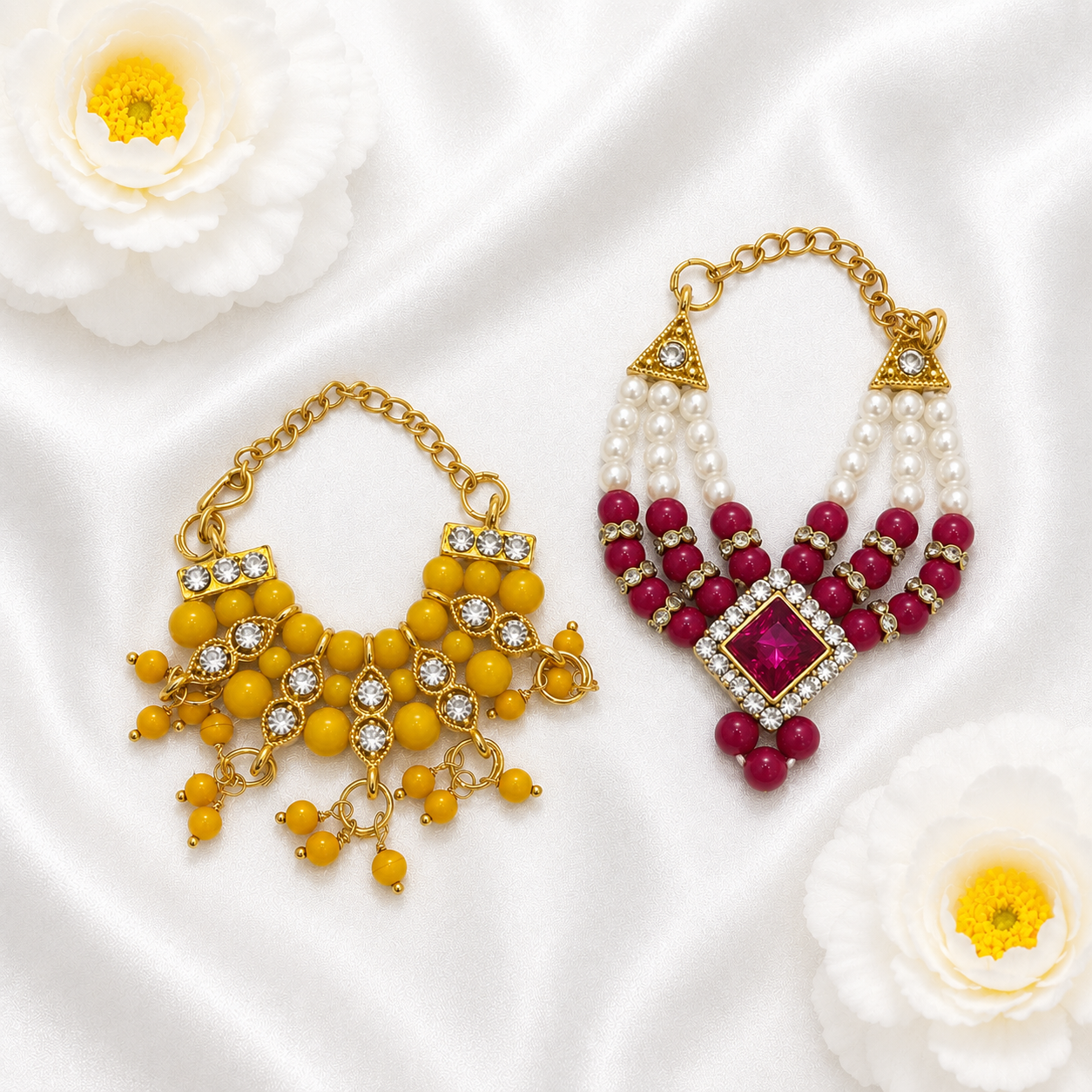 Pitambari Priya Necklace Set(Pack of 2)