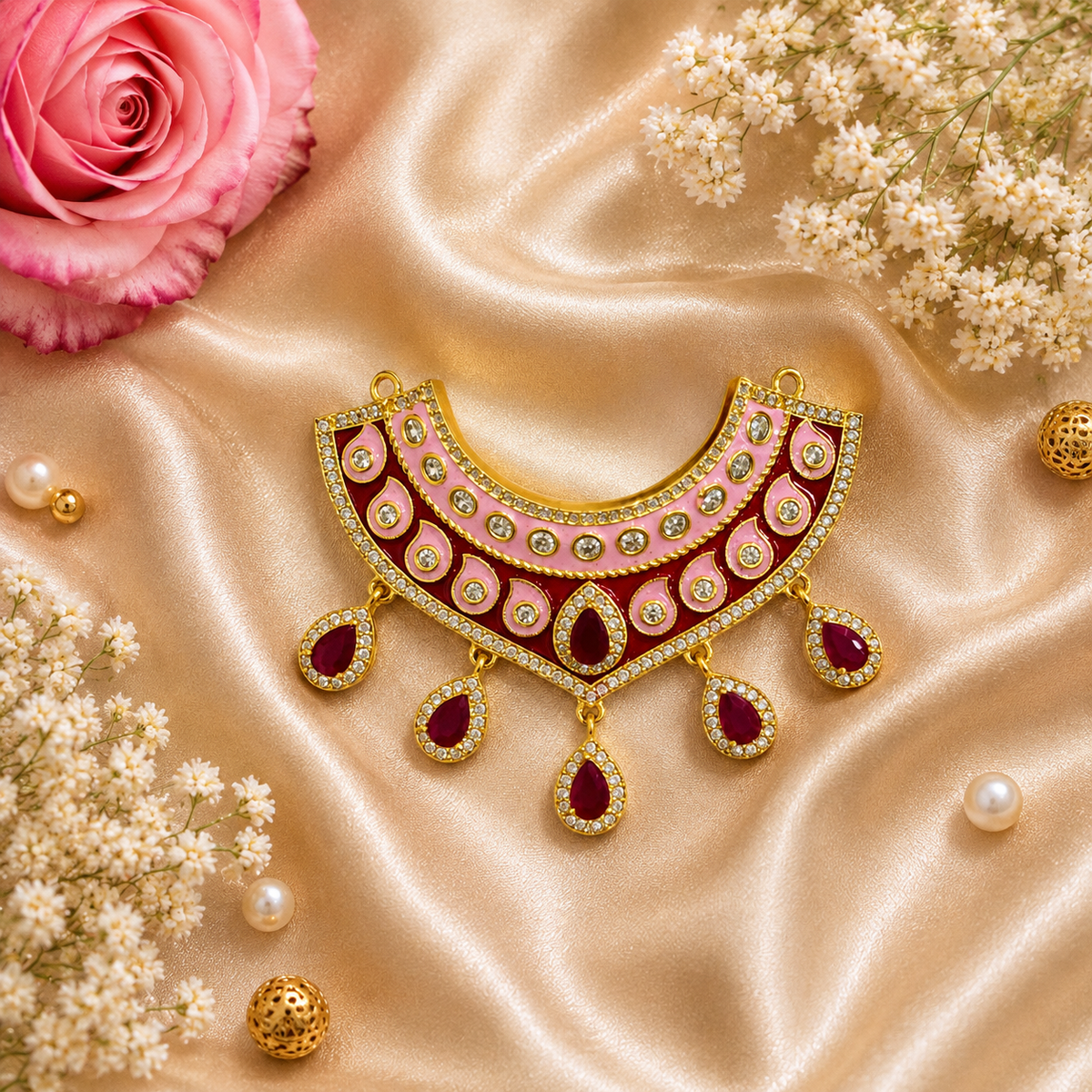Ruby Pavitra Bhakti Necklace Set
