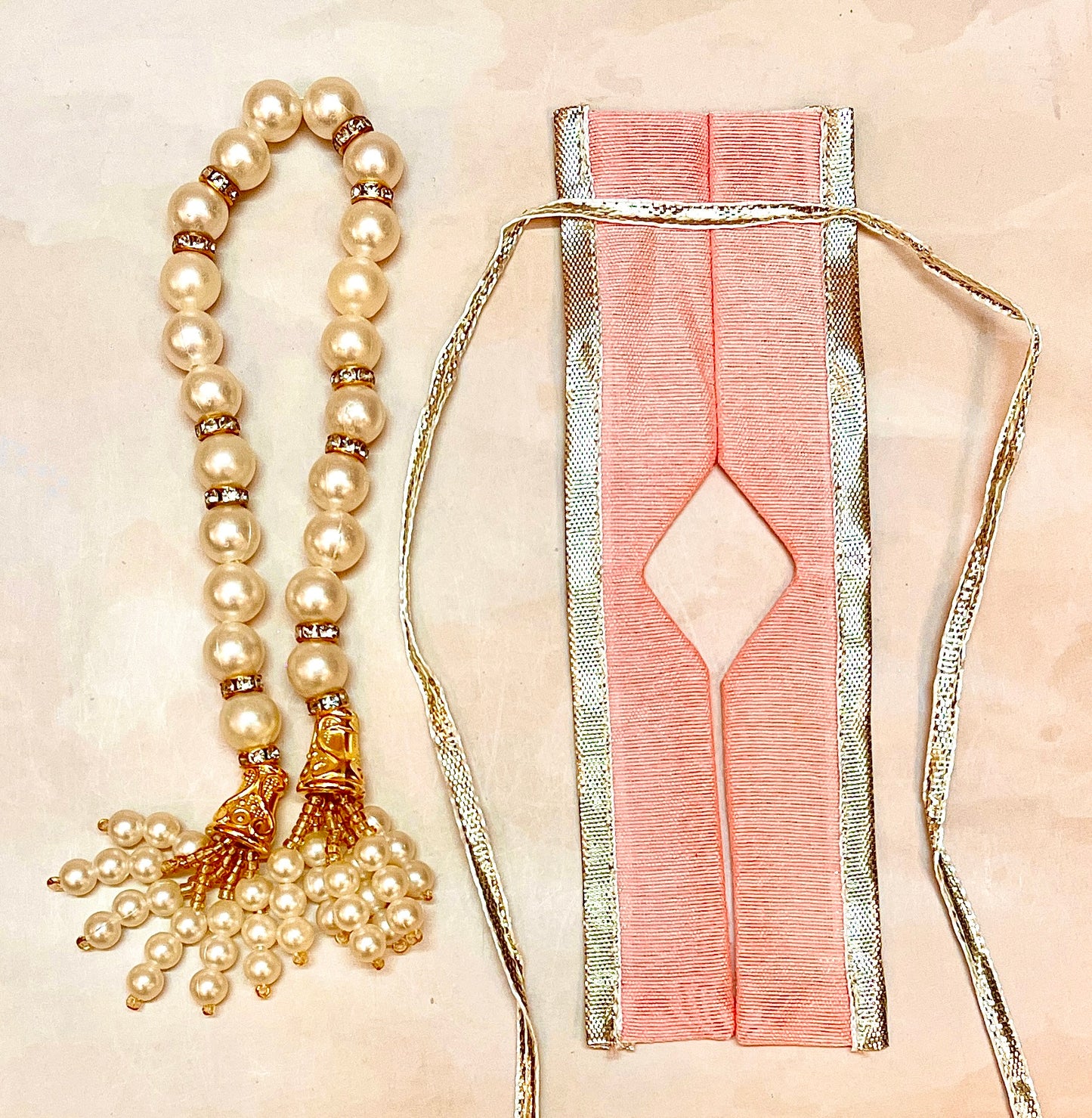 Pushp Laddu Gopal Vastra – Blush Pink (Get 1 Patka & Necklace Free)