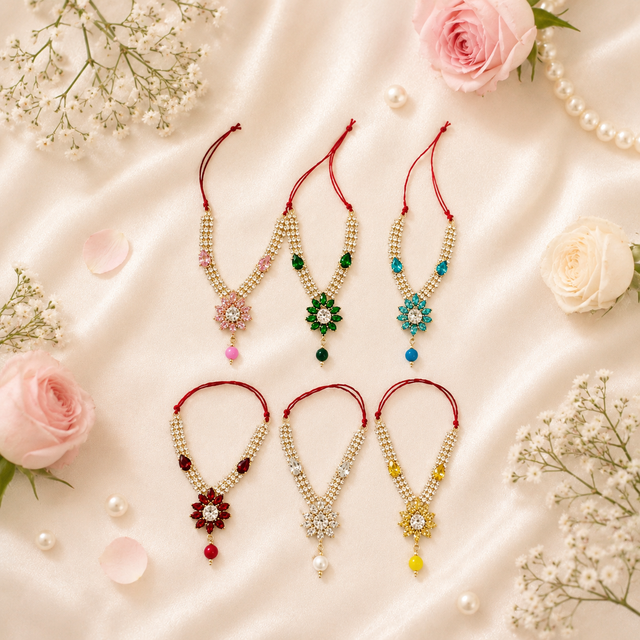 Rasvilas Kanthi Necklace Set(Pack of 6)