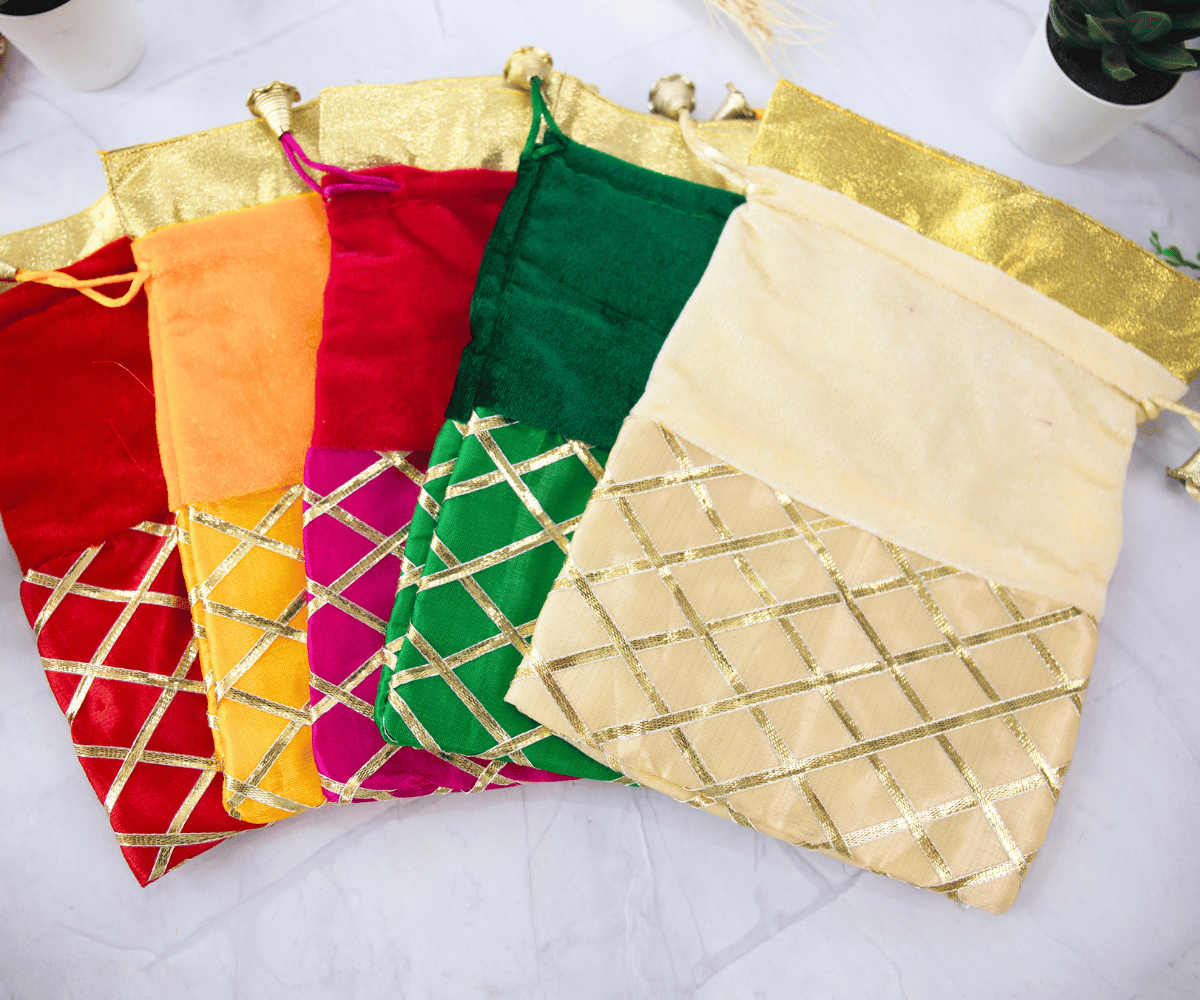 Gotta Check Velvet Potli