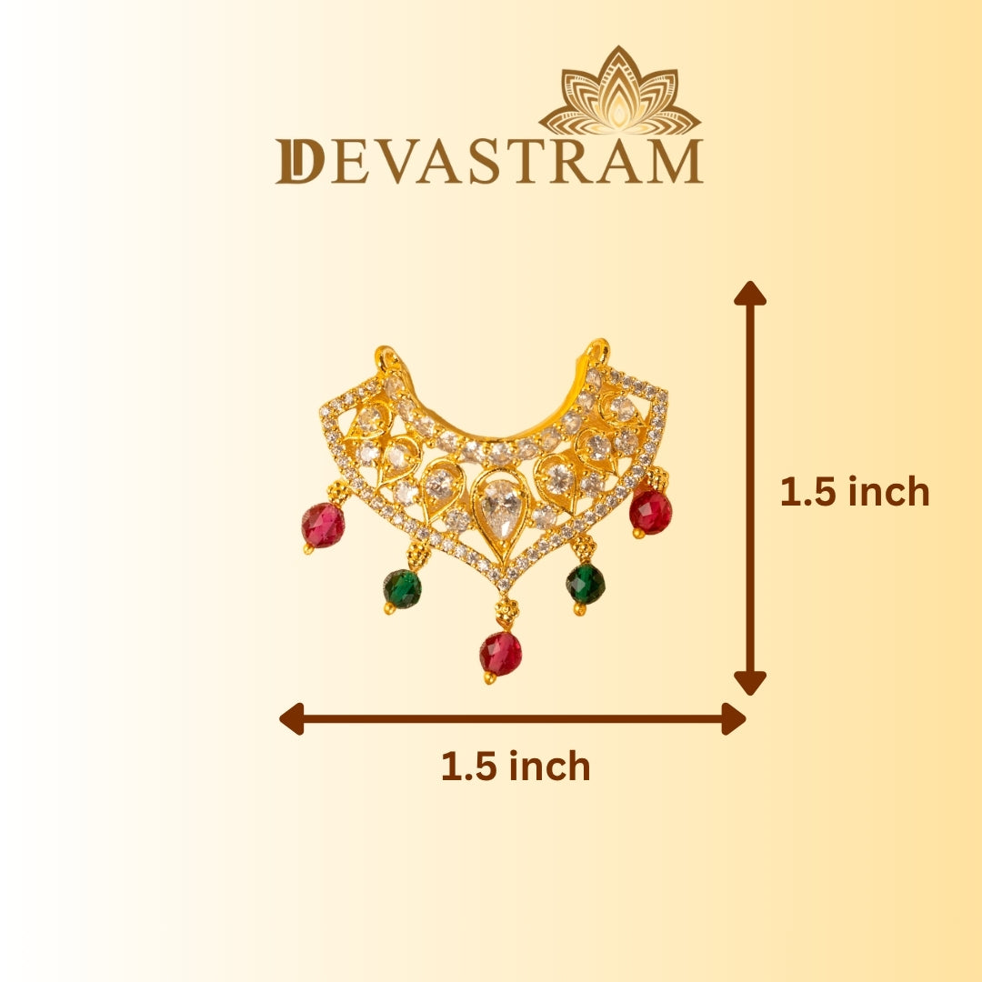Gold necklace with gemstones beautiul design