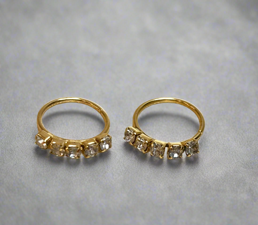 White Jerkan Earrings / Baali for Laddu Gopal ji (Pack of 2 pairs )