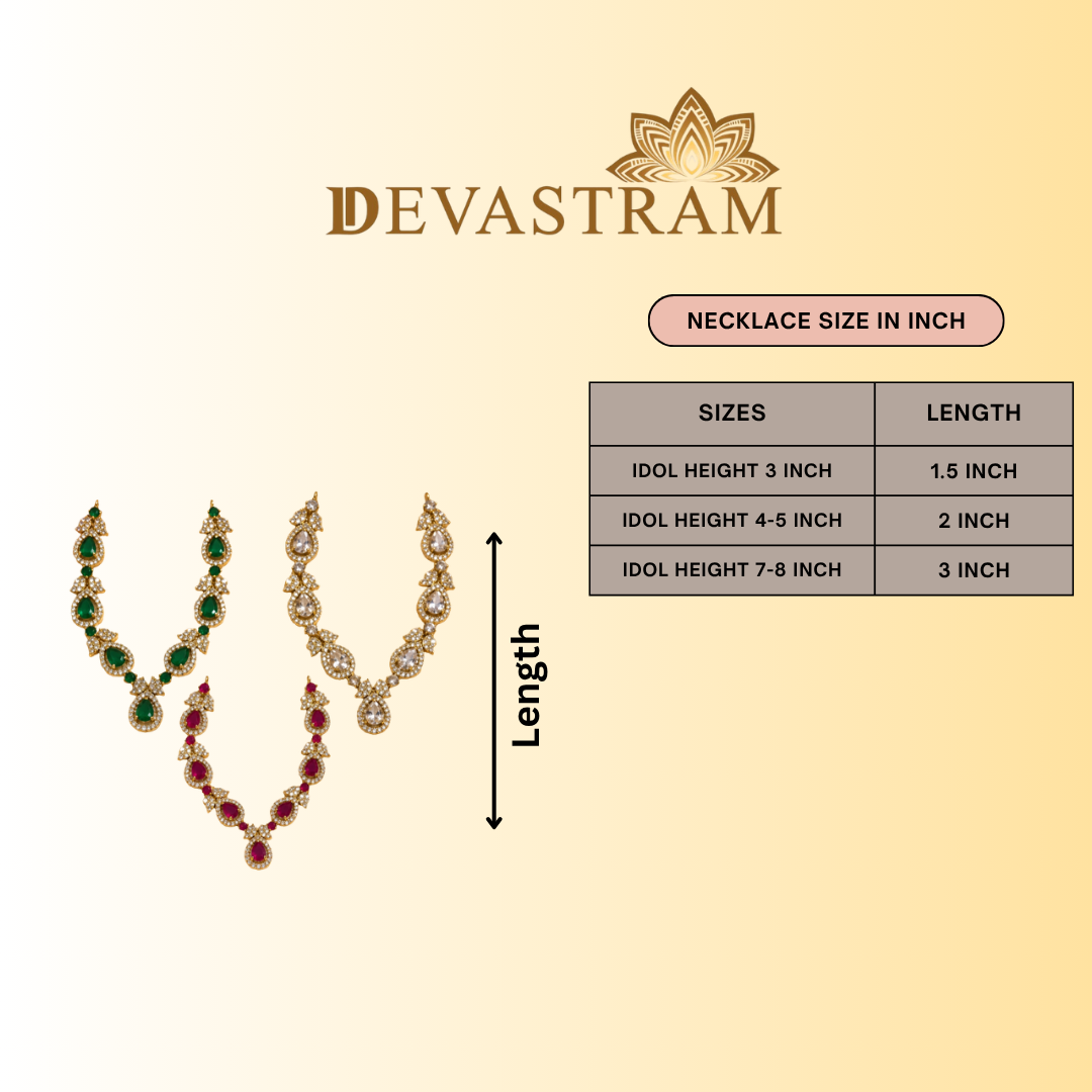 Ruby Harit Shwet Necklace Set (Pack of 3)