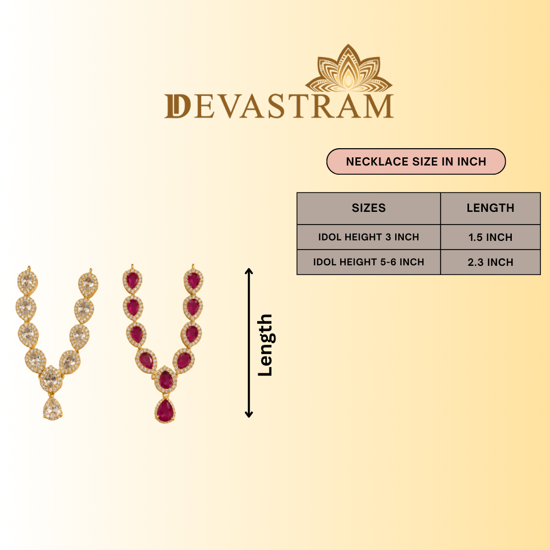 Ruby Shwet Kusum Necklace Set (Pack of 2)
