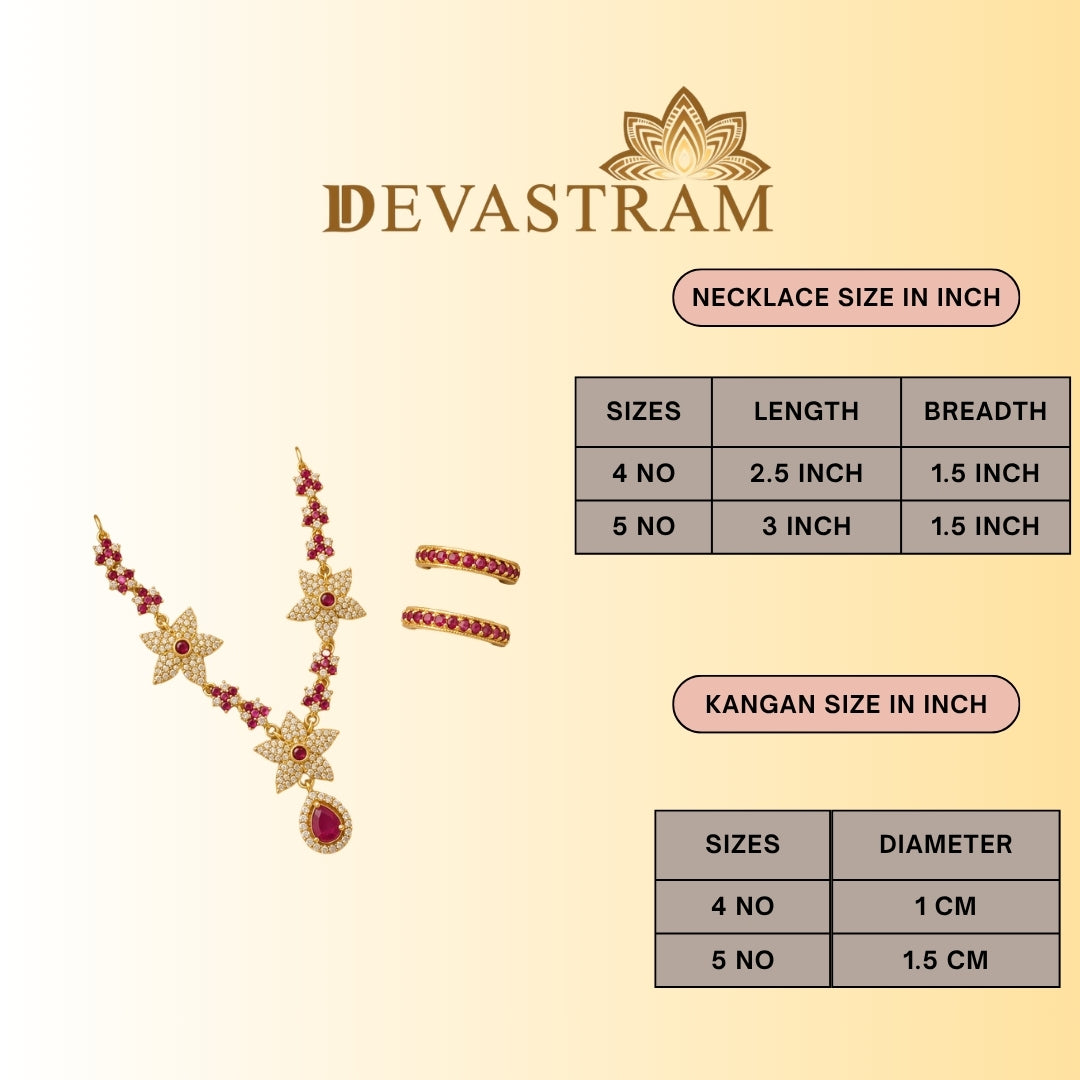 Ruby Ratna Necklace Kangan Set