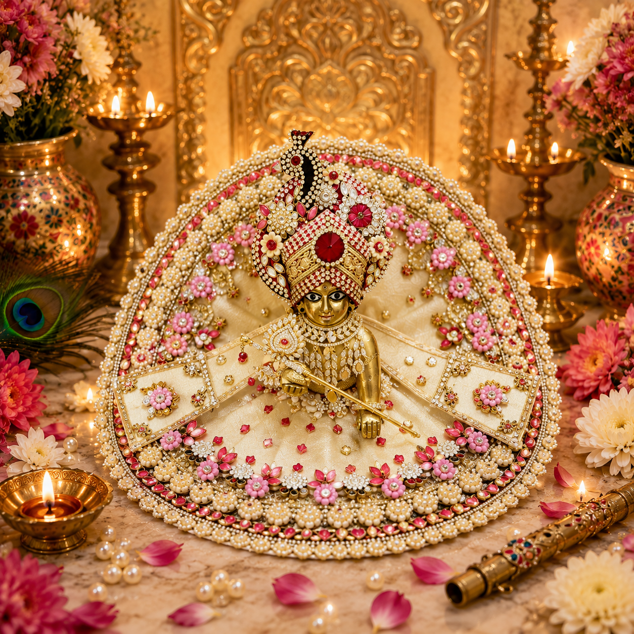 Shyam Vilas Ruby Laddu Gopal Dress