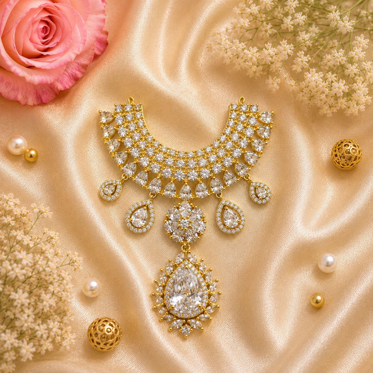 Shwet Dhawal Necklace Set