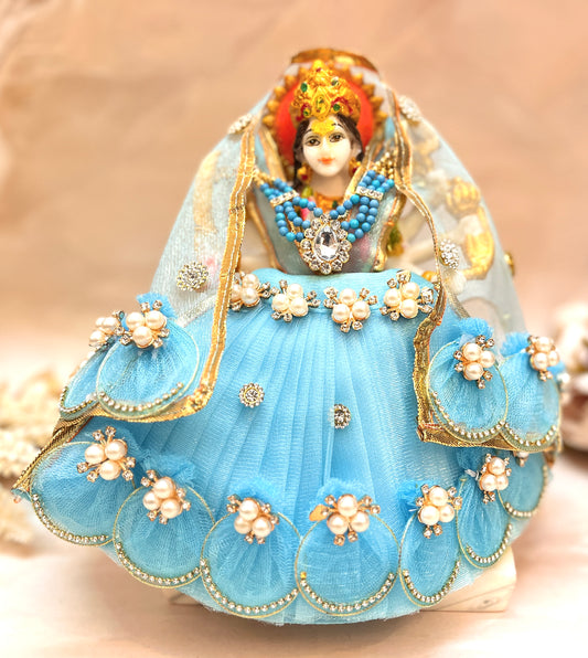 Mata Rani Skyblue Lehenga, choli & Duppatta- 3 piece set