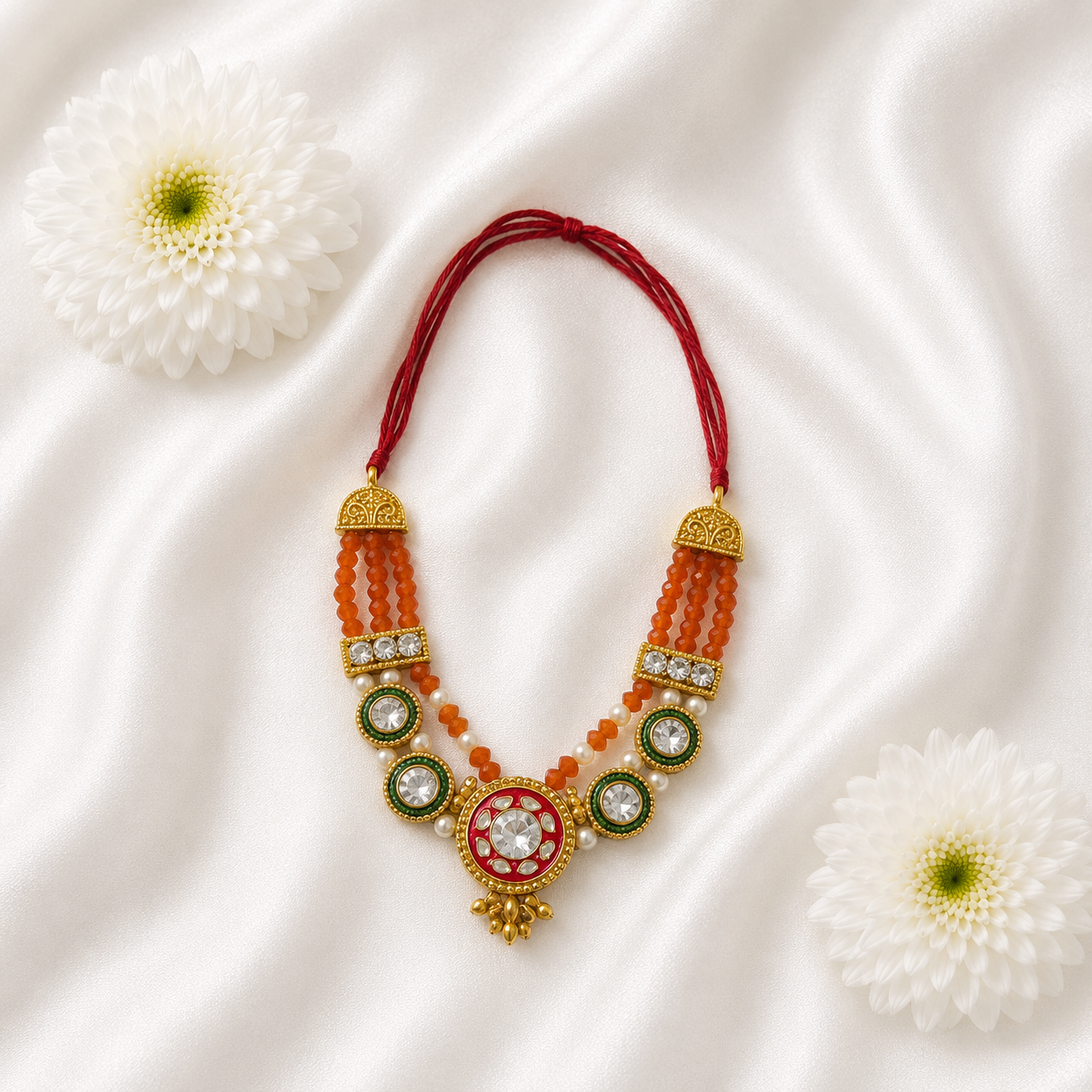 Harit Keshari Necklace Set(Pack of 2)
