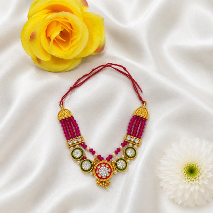 Keshari Ruby Necklace Set(Pack of 2)