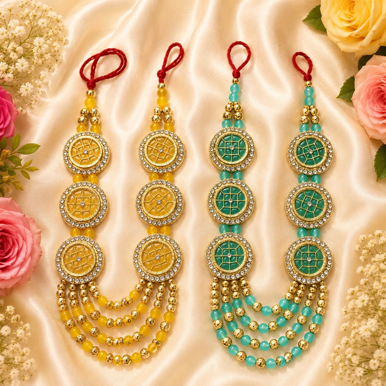 Gopal Kundan Necklace Set(Pack of 2)