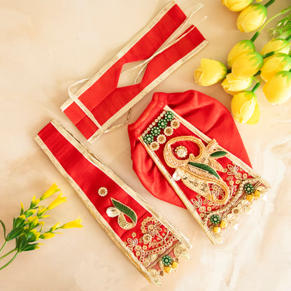 RK Set / Yugal Sarkar / Laxmi ji & Ganesh ji Mangala Pehnava (6 piece set)