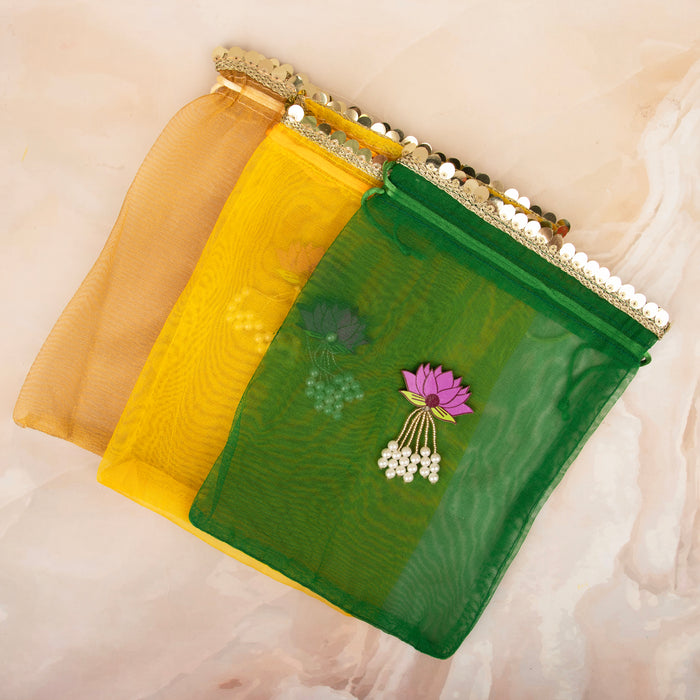 Lotus Net Potli (Pack of 10)