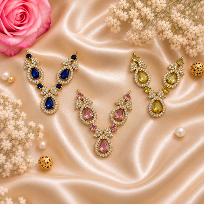 Mangalmayi Trirang Necklace Set (Pack of 3)