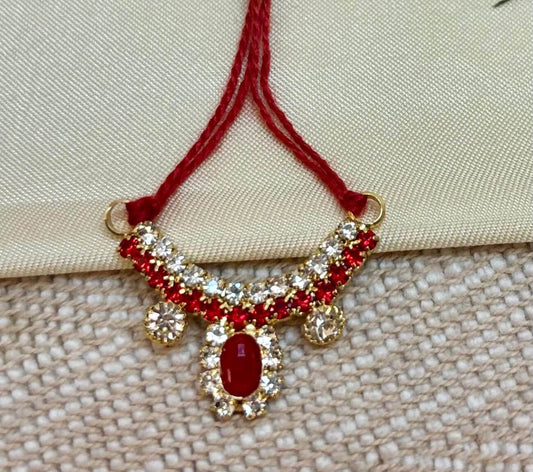 Red Jerken Necklace / Haar  for laddu gopal ji (0 no - 2 no )