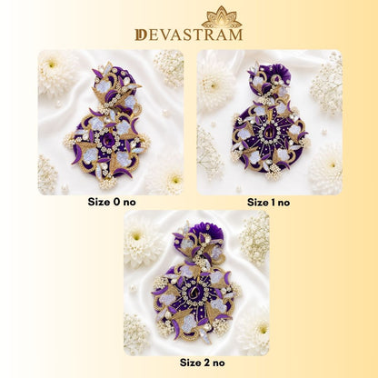 Dark Purple Sequence Laddu Gopal Dress