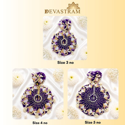 Dark Purple Sequence Laddu Gopal Dress