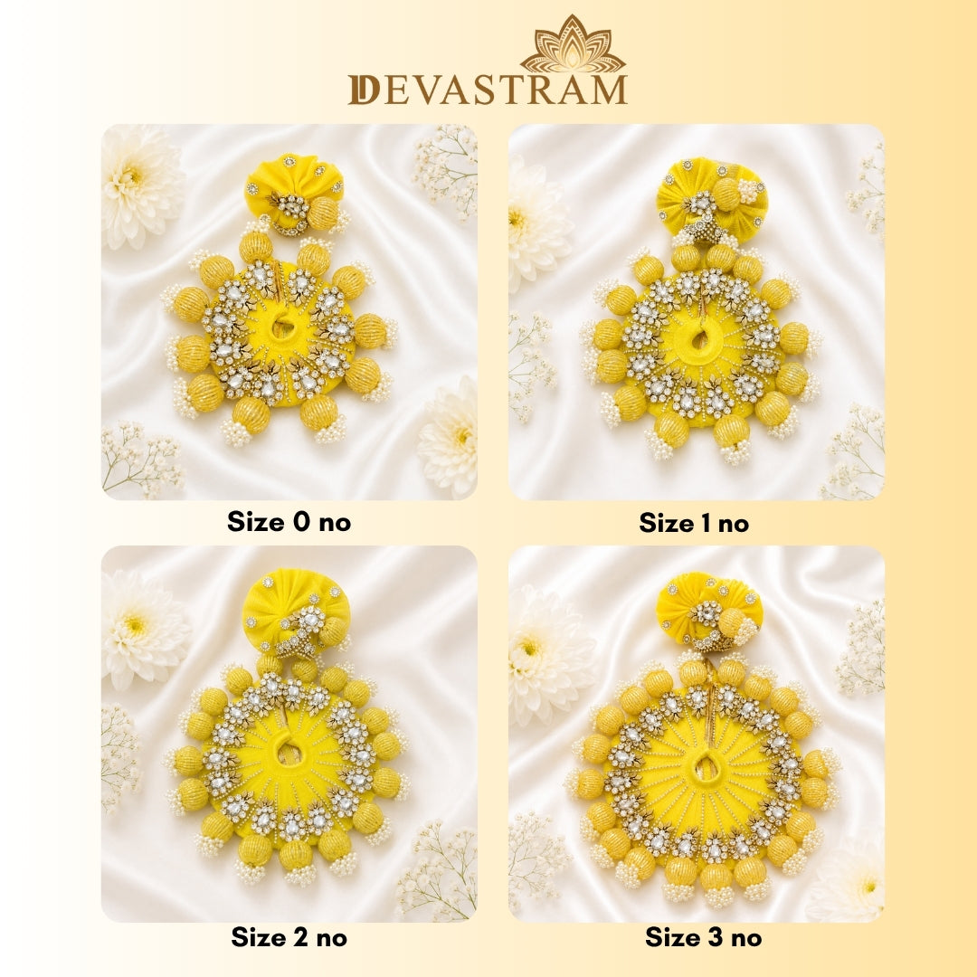 Pastel Yellow Heavy Jerken Laddu Gopal Dress
