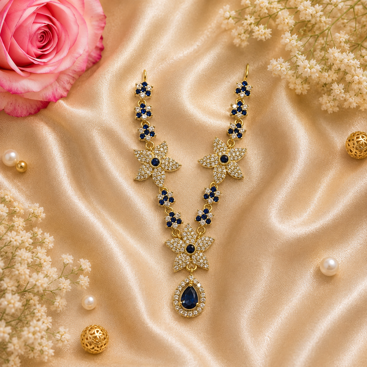 Yamuna Neel Necklace Set (Pack of 3)