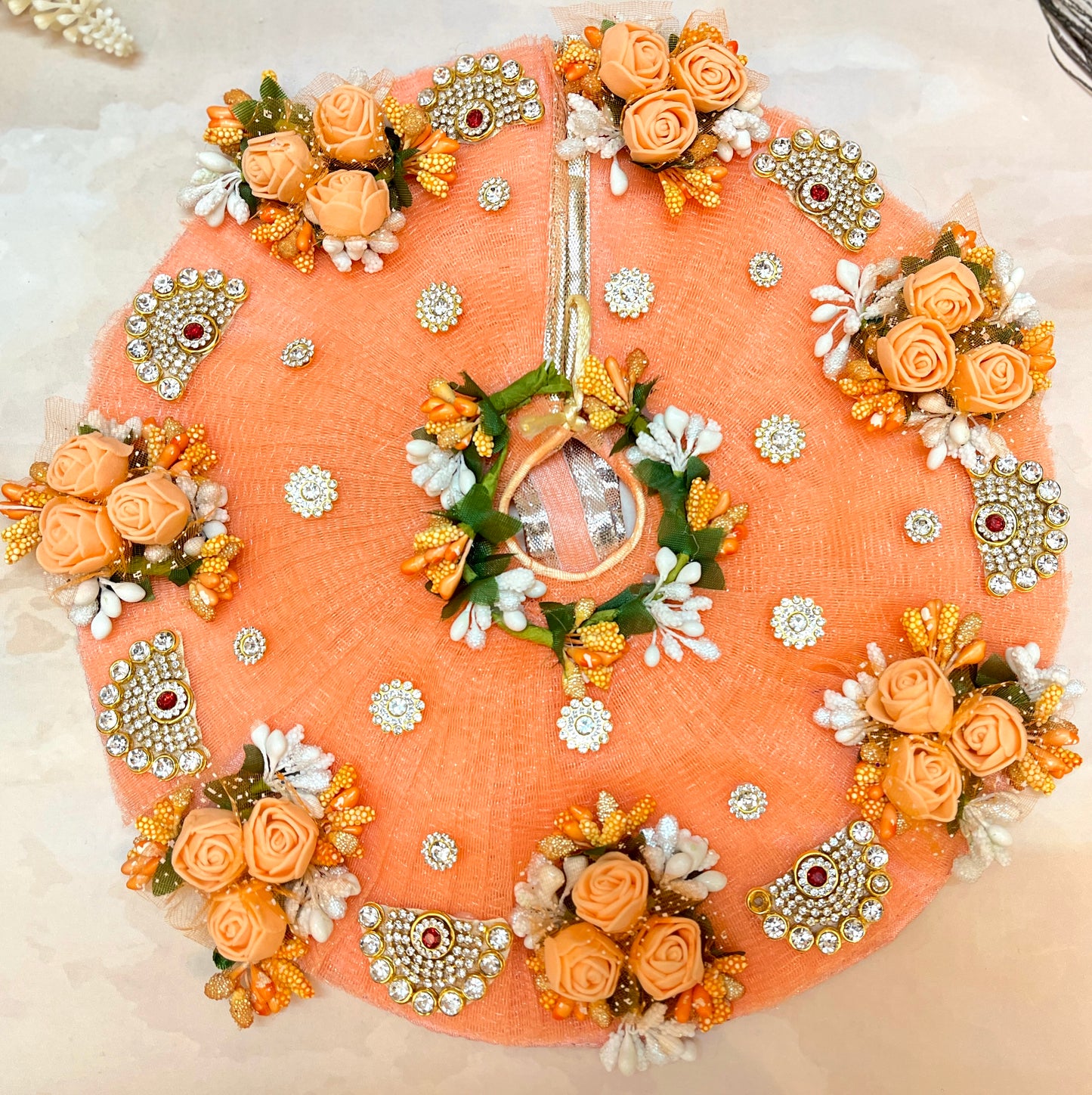 Orange Flower Laddu Gopal Dress