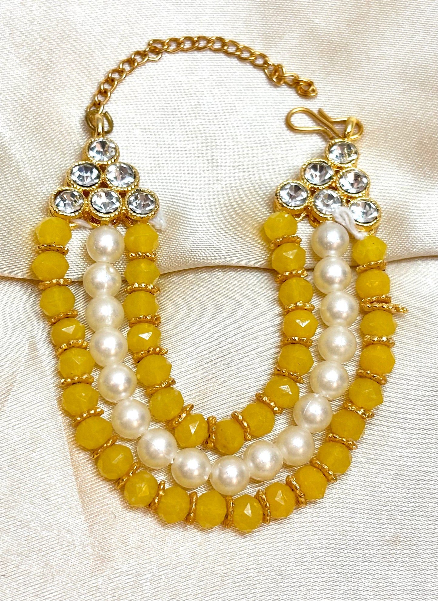 Yellow Necklace / Haar for Mata Rani, Laddu Gopal , RK