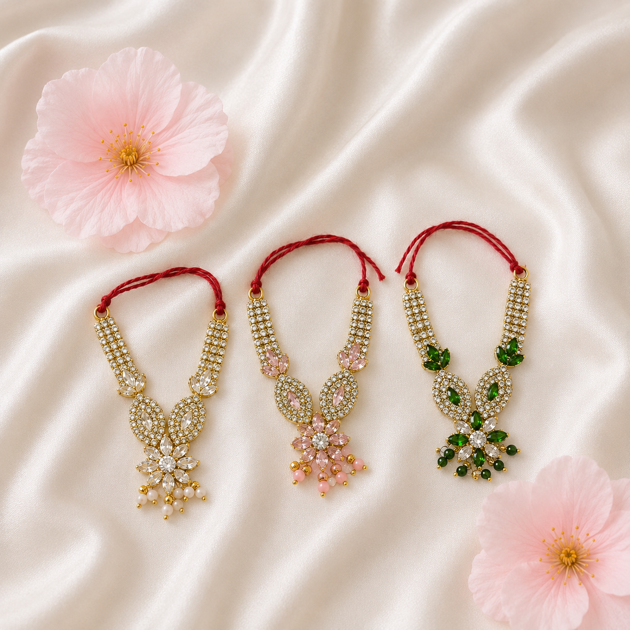 Nikunj Harit Necklace Set(Pack of 3)