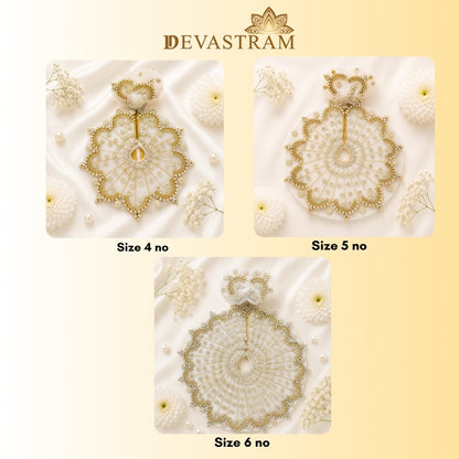 Sharad Purnima Special White Stone Laddu Gopal Dress