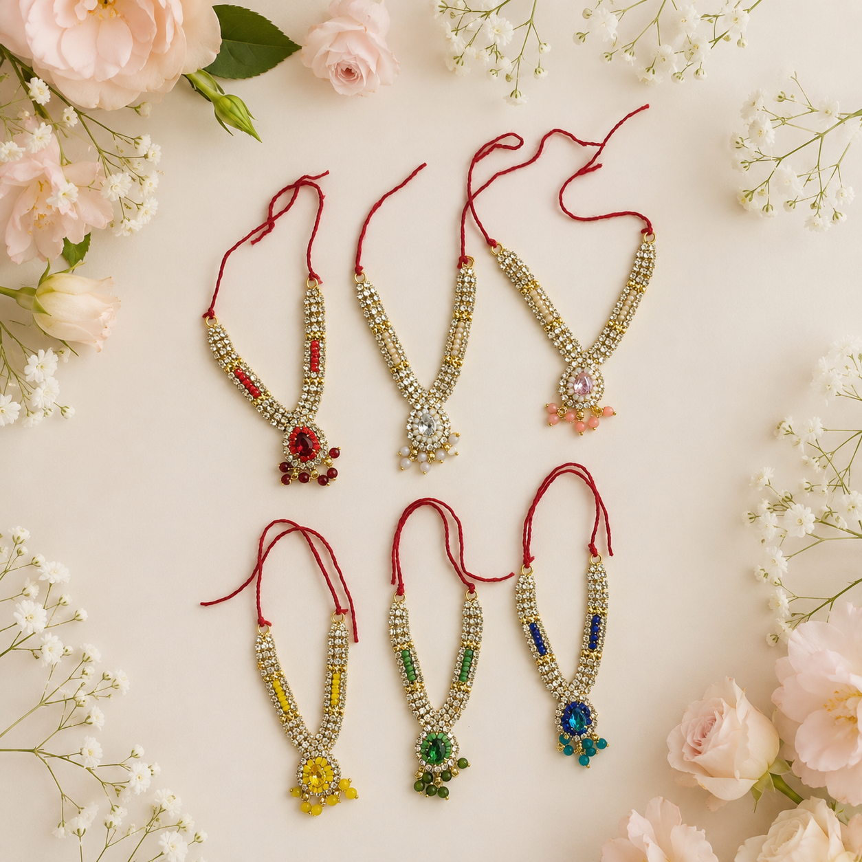 Ratnavali Kanthi Necklace Set(Pack of 6)