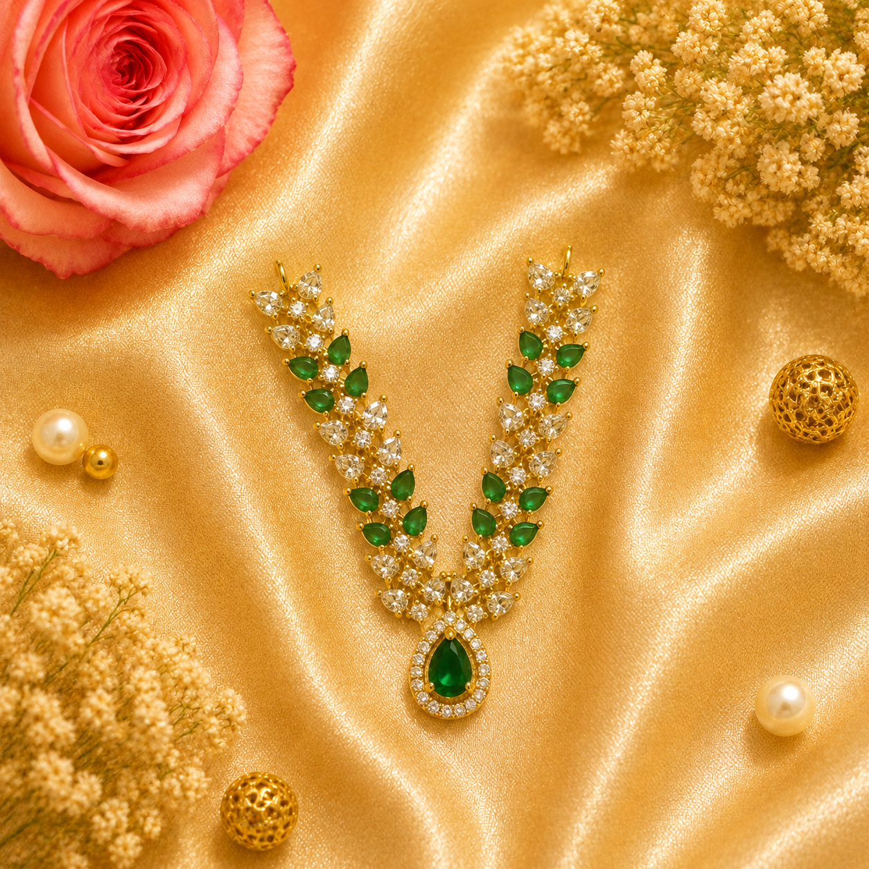 Harit Manikya Necklace Set (Pack of 2)