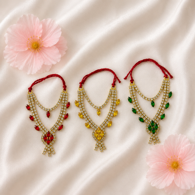 Pitambari Harit Necklace Set(Pack of 3)