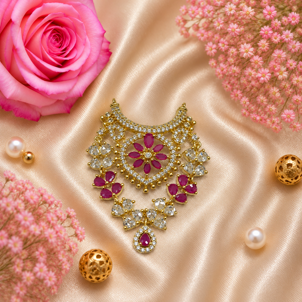 Rubyvan Sagar Necklace Set
