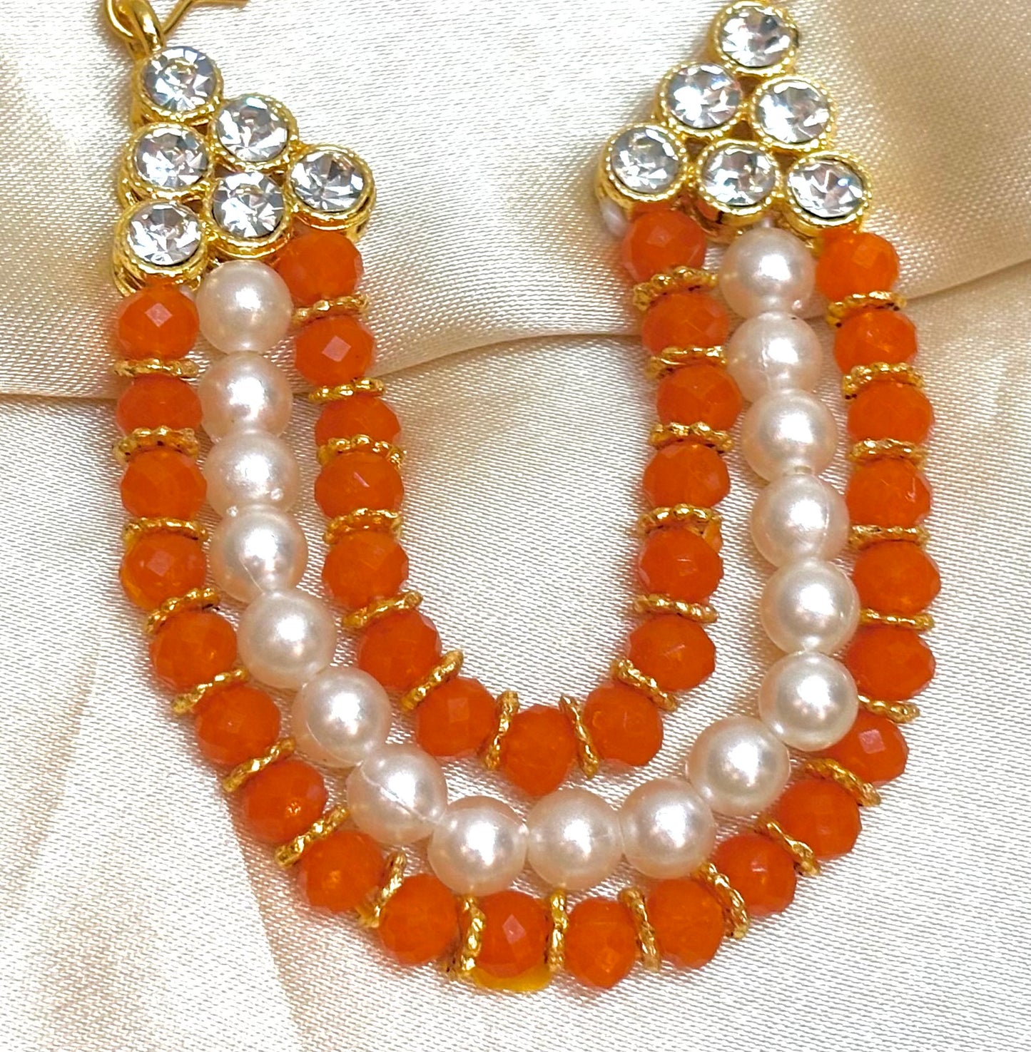 Orange Necklace / Haar for Mata Rani, Laddu Gopal , RK
