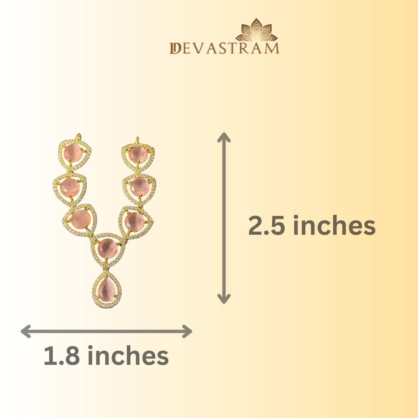 PeachPrabha Crystal Necklace