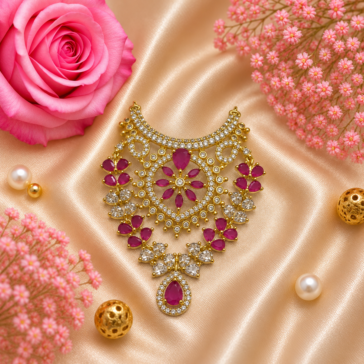 Rubyvan Sagar Necklace Set