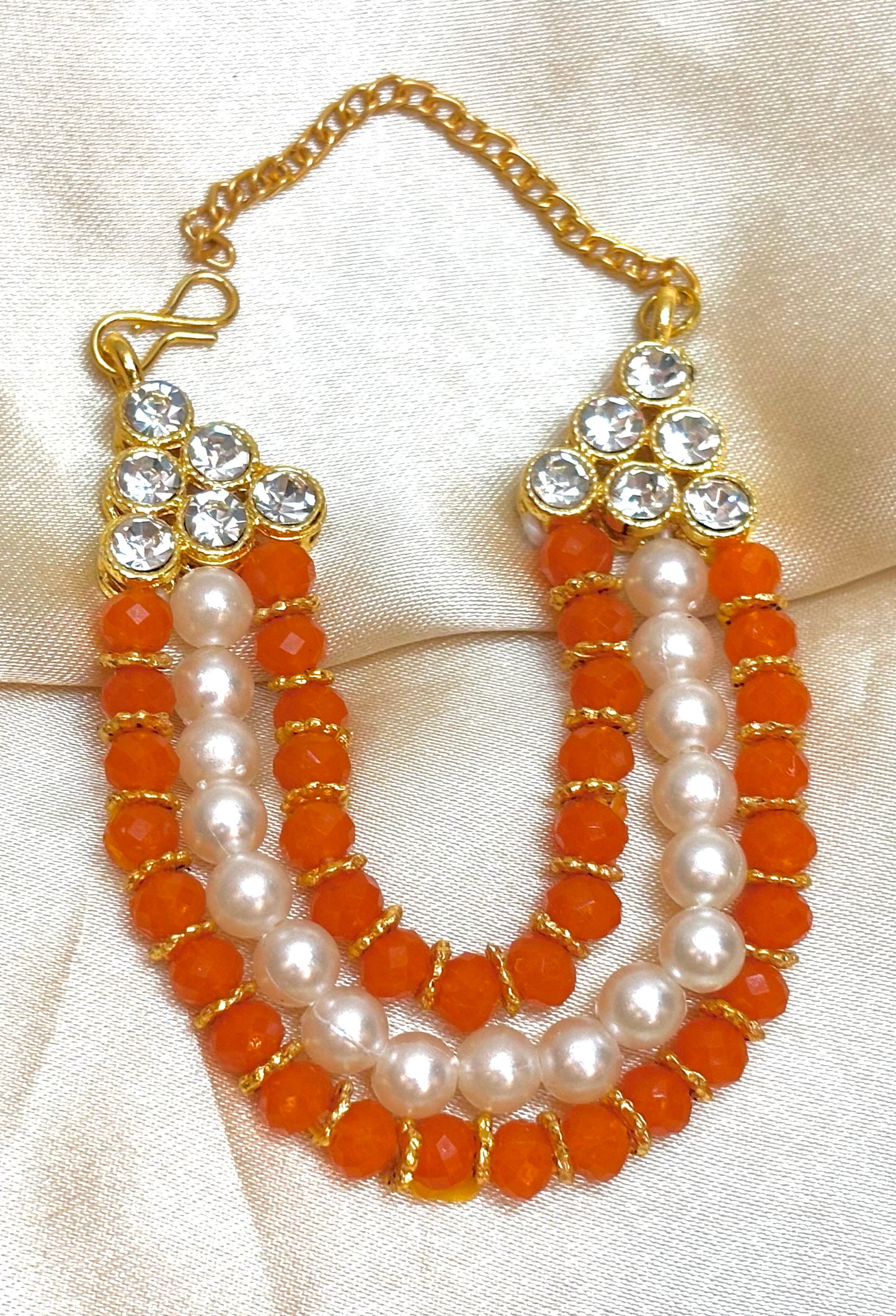 Orange Necklace / Haar for Mata Rani, Laddu Gopal , RK
