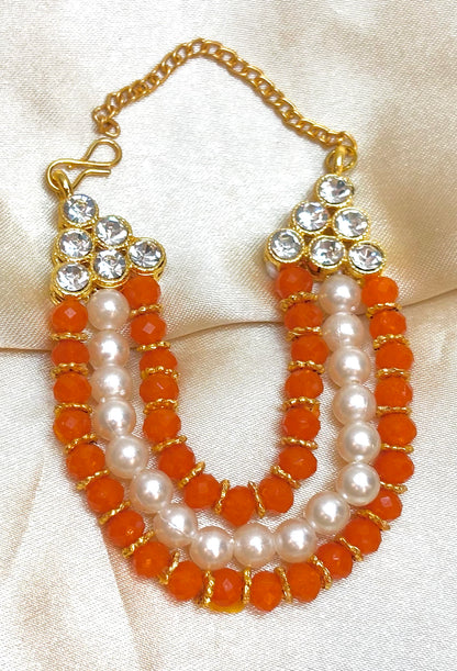 Orange Necklace / Haar for Mata Rani, Laddu Gopal , RK