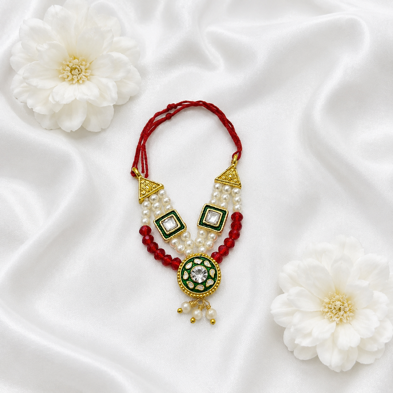 Kishori Gulhar Necklace Set(Pack of 2)