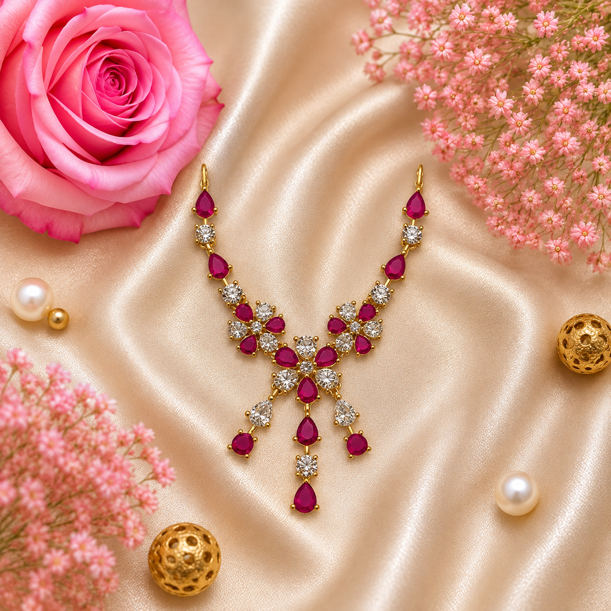 Anurag Pushp Necklace Set (Pack of 2)