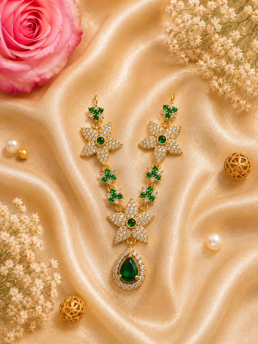 Yamuna Harit Necklace Set
