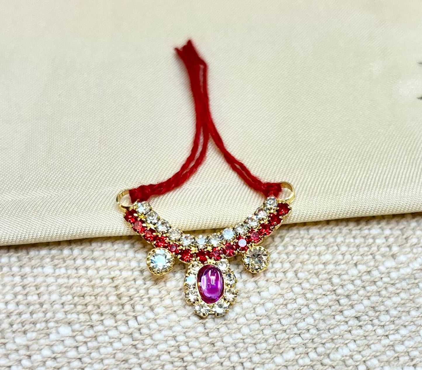 Red Jerken Necklace / Haar  for laddu gopal ji (0 no - 2 no )