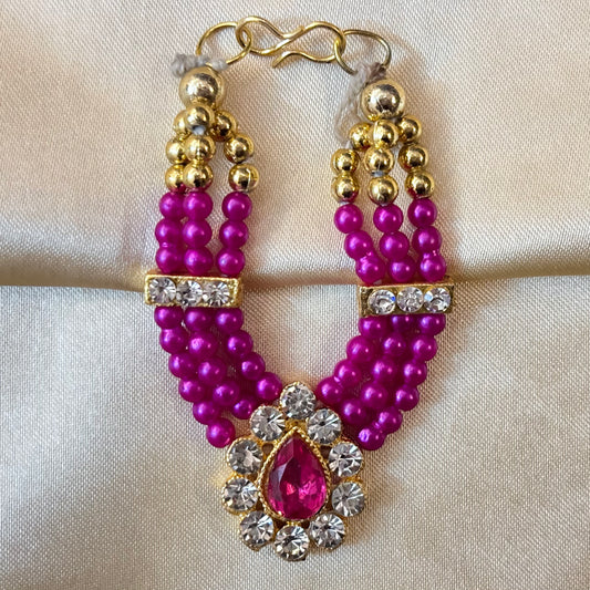 Magenta Stone Necklace / Haar  for laddu gopal ji