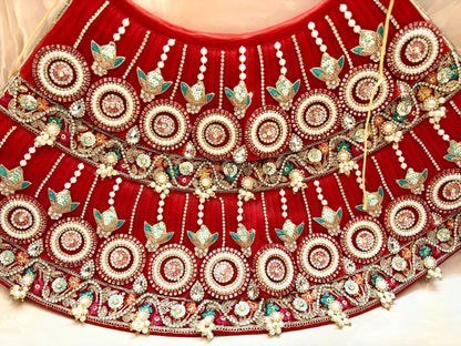 Luxe - Durga Maa Trishakti Mata Rani Lehenga, choli & duppatta- 3 piece set