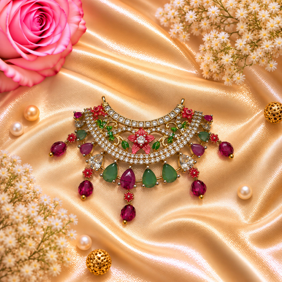 Mangalmayi Harit Tarang Necklace Set