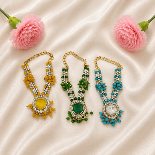 Madhurya Moti Necklace Set(Pack of 3)