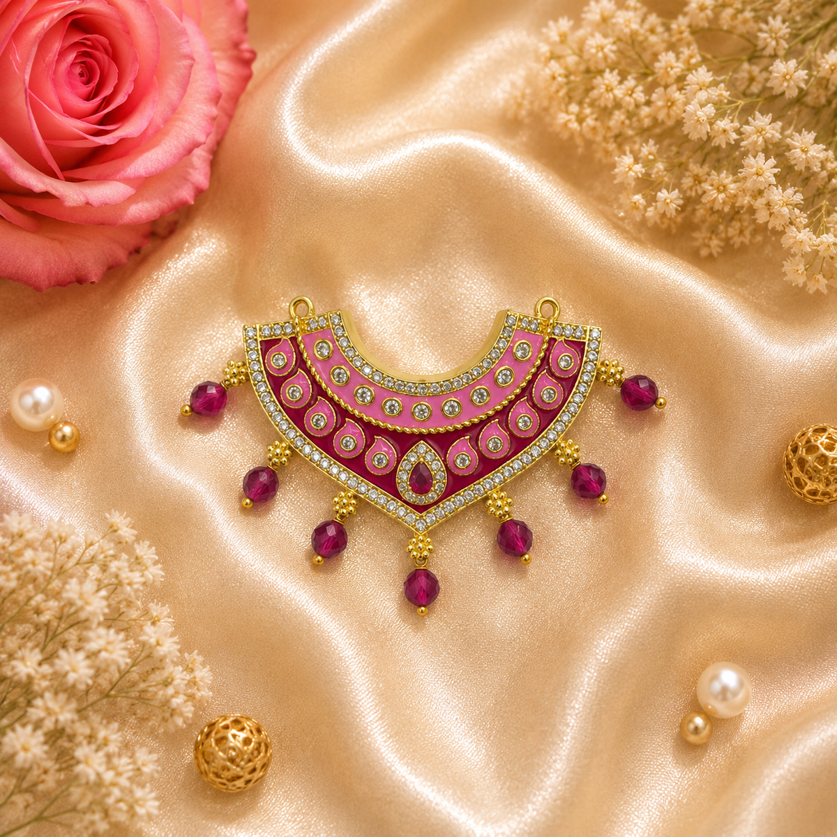 Ruby Prem Divya Necklace Set