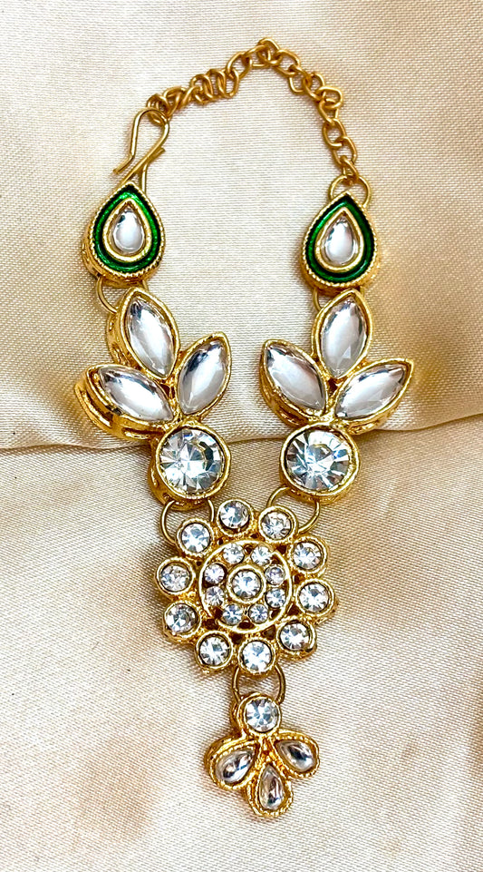 Green Kundan Necklace / Haar for Mata Rani, Laddu Gopal, RK (4no-6no)
