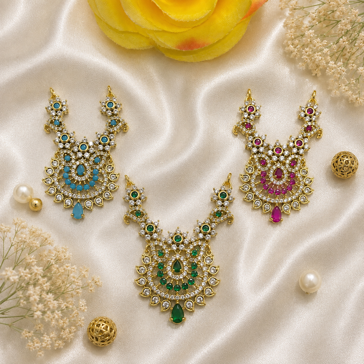 Yamuna Ratna Necklace Set (Pack of 3)