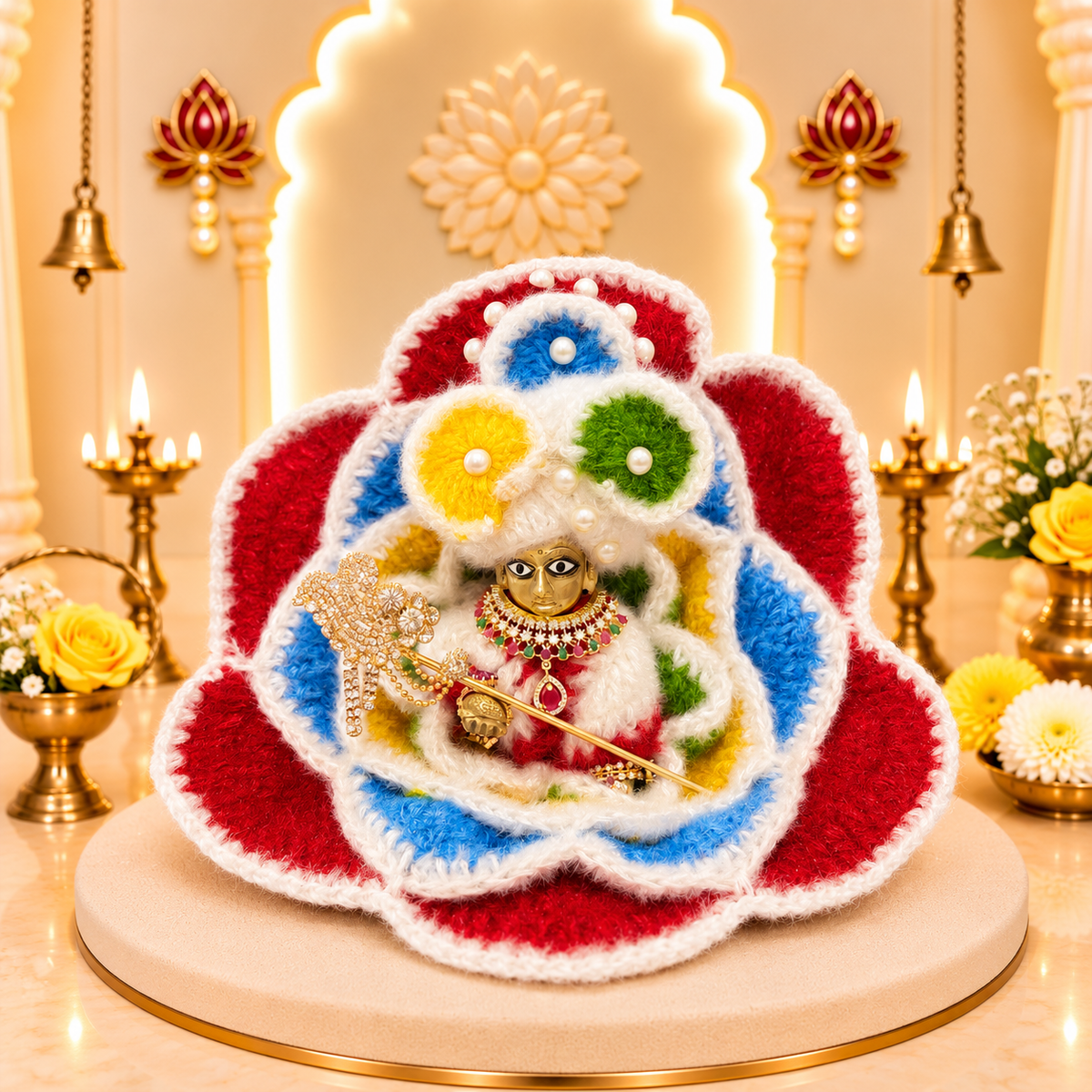 Rangoli Pushp Woollen Laddu Gopal Dress