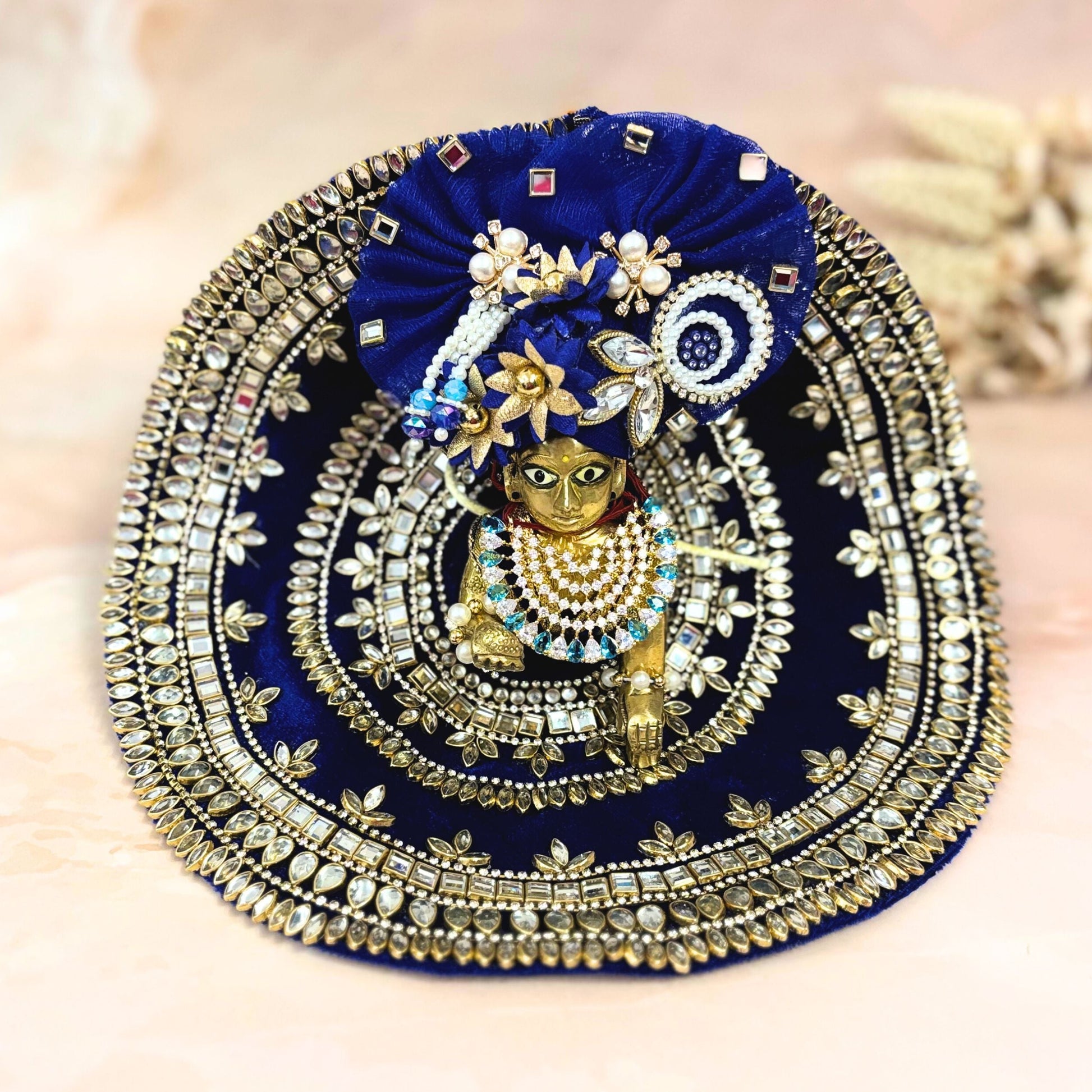 Neelrajya Velvet Laddu Gopal Dress
